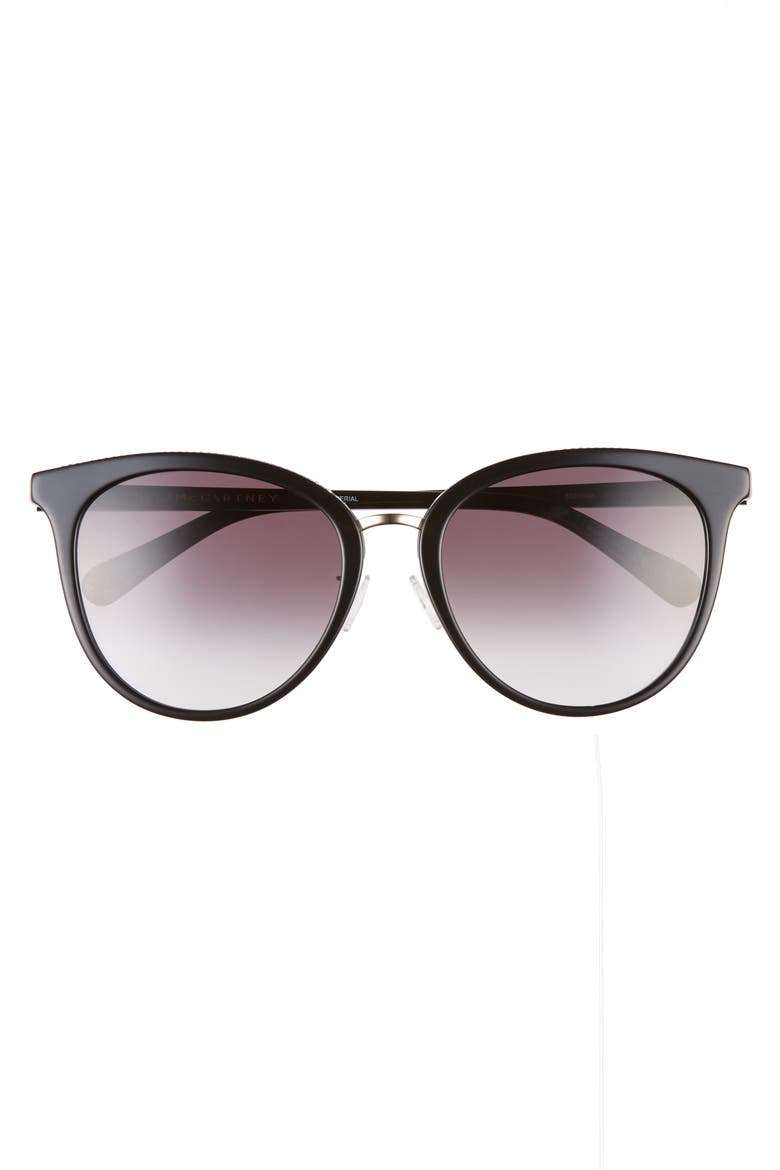 57mm Round Sunglasses, Alternate, color, BLACK/ GOLD