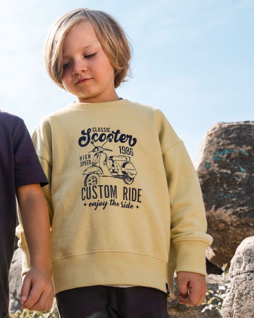 Deux Par Deux Little Boy's Pullover Graphic Sweatshirt Lime Green In Lime Green