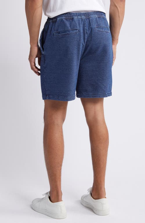 Mavi Jeans Clint Elastic Waist Stripe Stretch Cotton Shorts In Dark Stripe Athletic