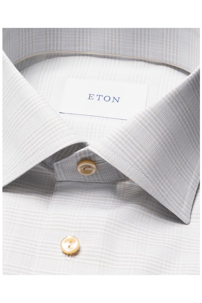 Slim Fit Prince of Wales Check Dress Shirt, Alternate, color, MEDIUM BROWN