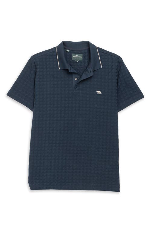 Rodd & Gunn Glen Albyn Textured Polo Shirt In Eclipse