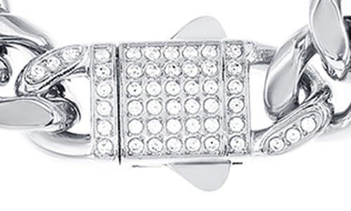 Blackjack Cubic Zirconia Lock Cuban Chain Necklace