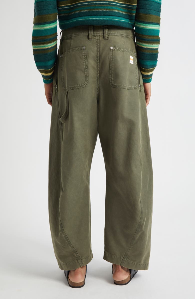 JW Anderson Twisted Seam Wide Leg Trousers, Alternate, color, Olive