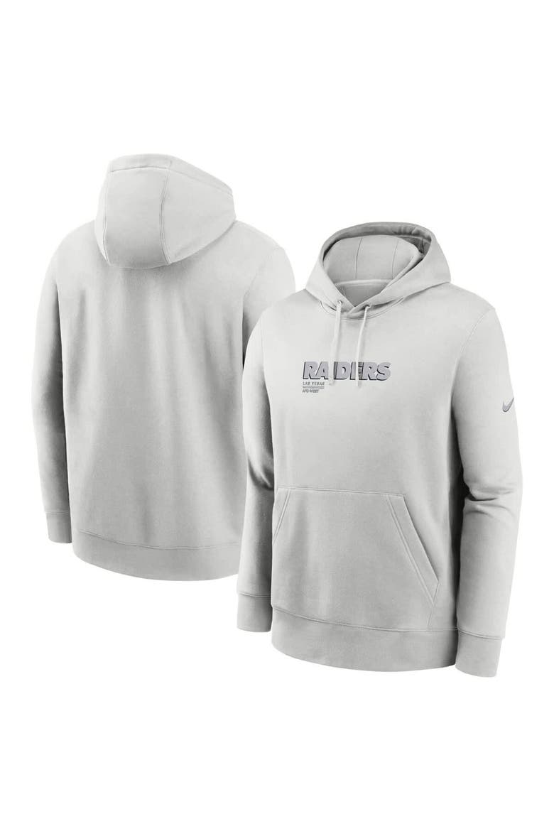 Men's Nike Gray Las Vegas Raiders Edge Pack French Terry Club Pullover Hoodie, Main, color, Gray