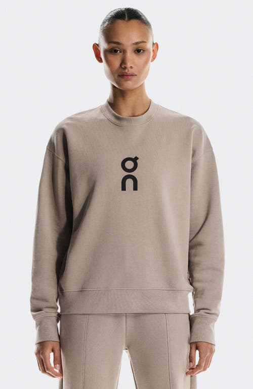 On Club Crewneck Cott Blend Sweatshirt In Nude