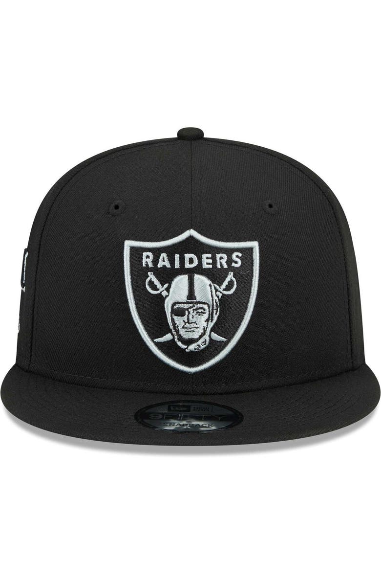 New Era Men's New Era Black Las Vegas Raiders Goth Side Script 9FIFTY Snapback Hat, Alternate, color, 