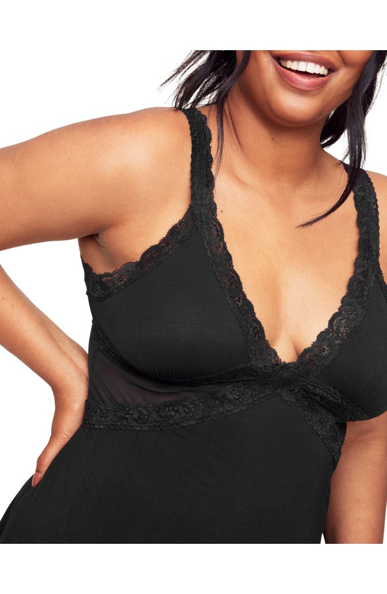 Adore Me Primrose Slip, Alternate, color, Black