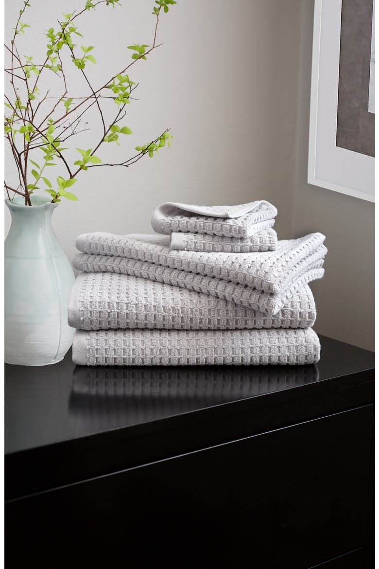 Quick Dry 6-Piece Bath Towel, Hand Towel & Washcloth Set, Alternate, color, GREY