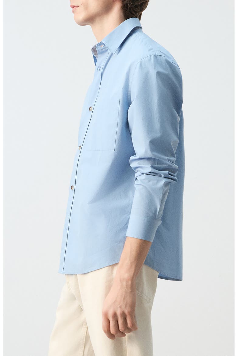 Relaxed Fit Button-Up Shirt, Alternate, color, SKY BLUE