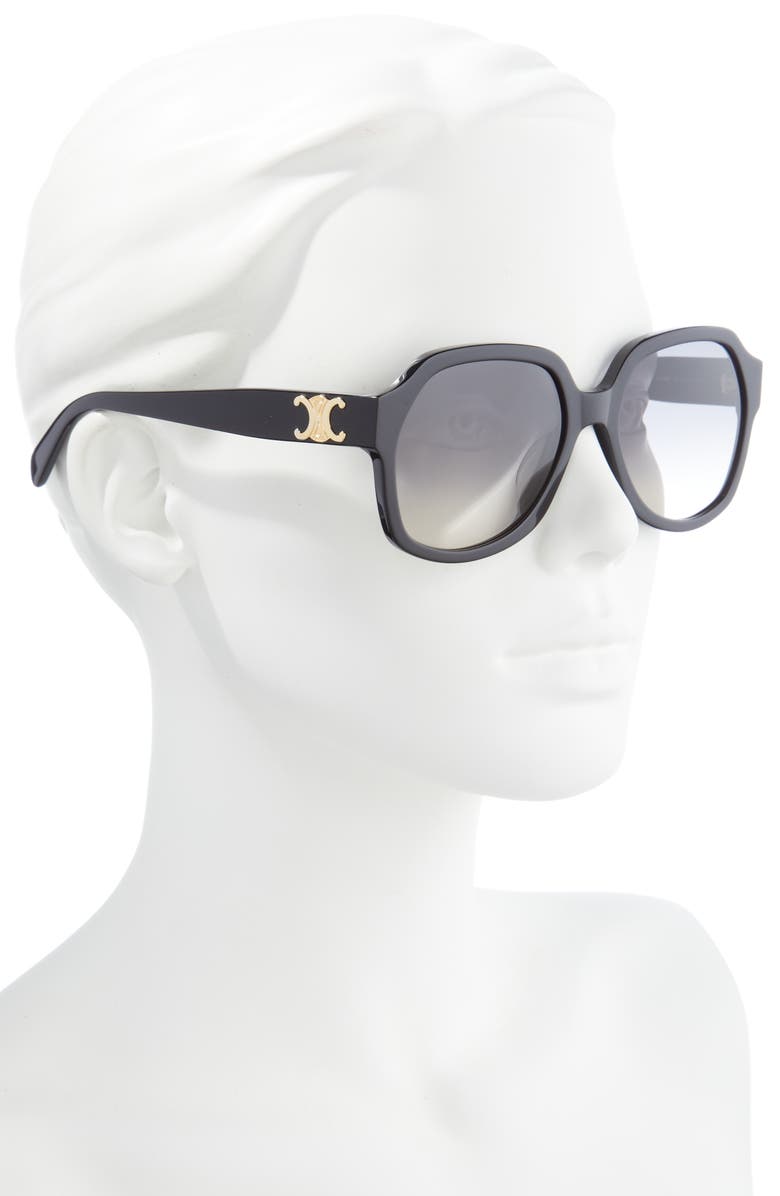 CELINE 56mm Round Sunglasses, Alternate, color, 