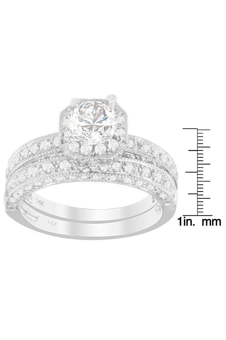 14K White Gold 1.00 Cttw Round Cut Diamond Ring, Alternate, color, White