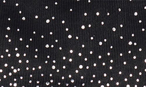 Nanette Lepore 3-piece Rhinestone Scarf, Beanie & Gloves Set In Black