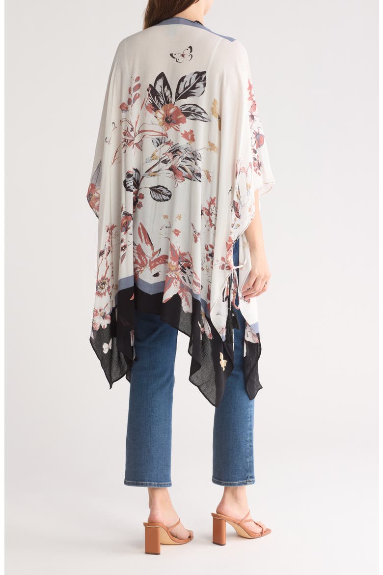Lily Botanical Ruana, Alternate, color, BLACK NEUTRAL
