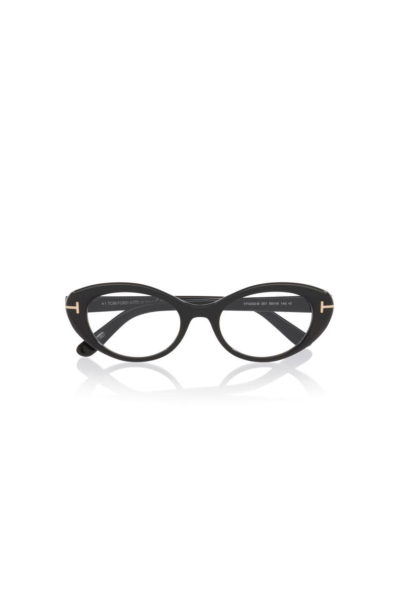 TOM FORD 50mm Oval optical glasses, Alternate, color, Black