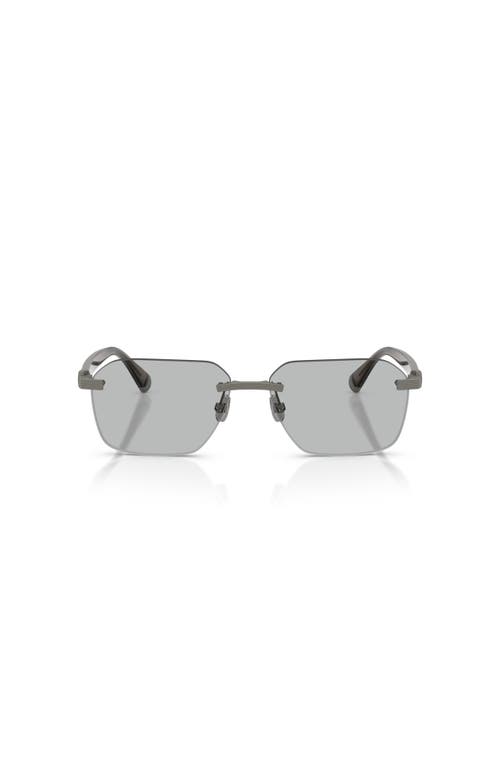 Brunello Cucinelli 57mm Rectangle Optical Glasses In Gray