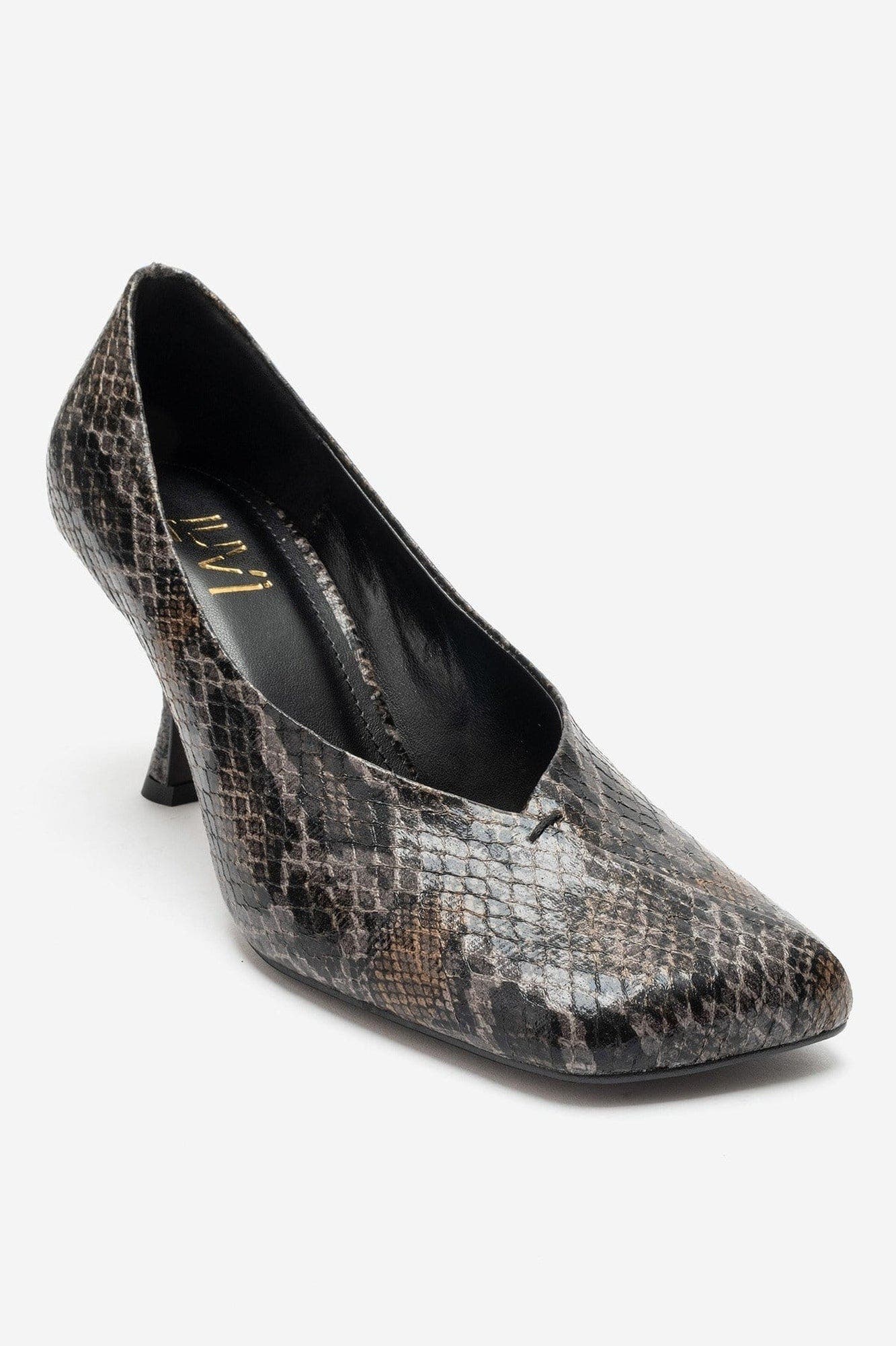 Hertz Stiletto Square Toe Pump, Main, color, Black Print