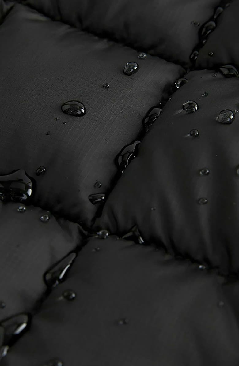 HAWKE & CO Box Quilt Hooded Puffer Jacket, Alternate, color, Black