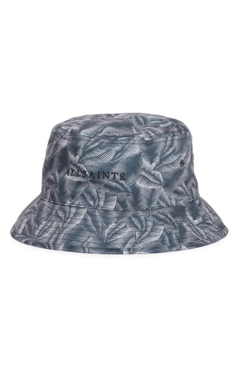 AllSaints Marseille Twill Bucket Hat, Main, color, Gray Multi