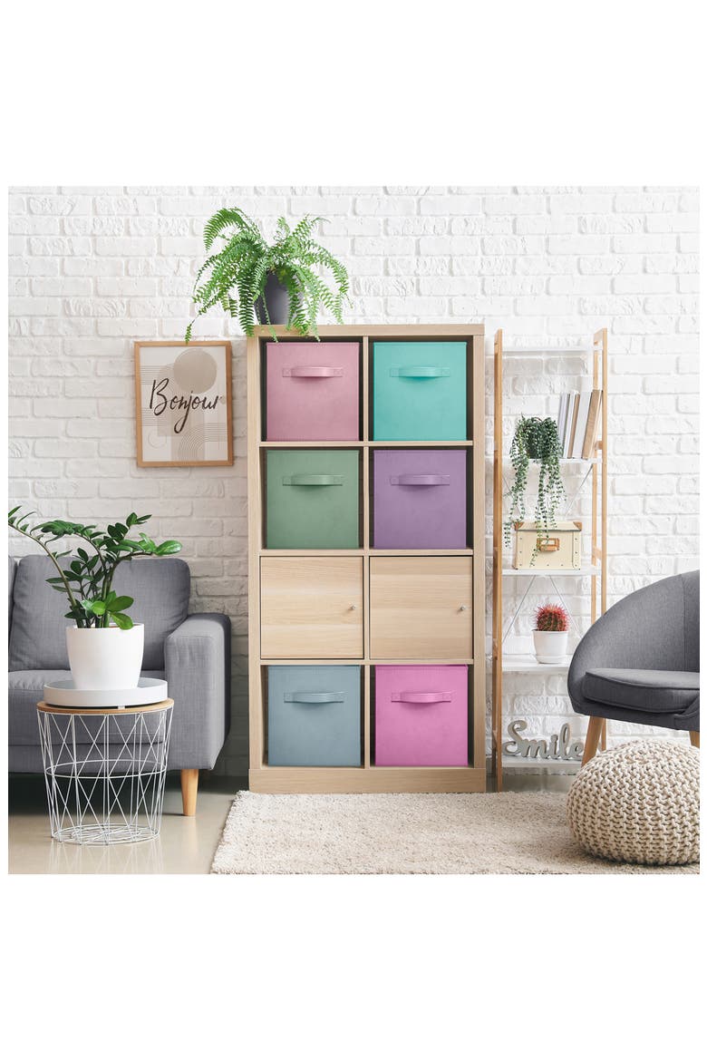 12-Pack Collapsible Storage Cubes, Alternate, color, AQUA MULTI/ PASTEL COMBO