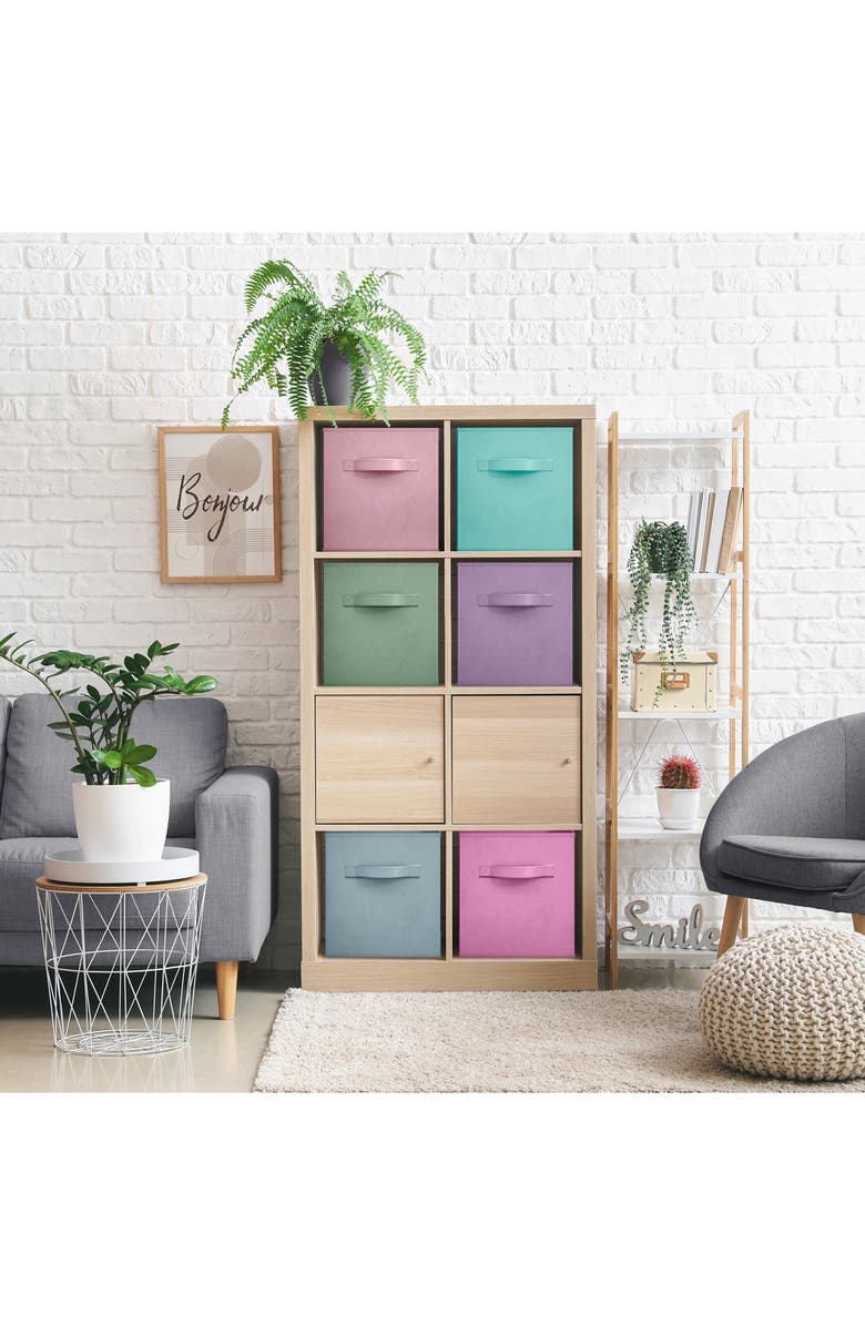 SORBUS 12-Pack Collapsible Storage Cubes, Alternate, color, Aqua Multi/ Pastel Combo