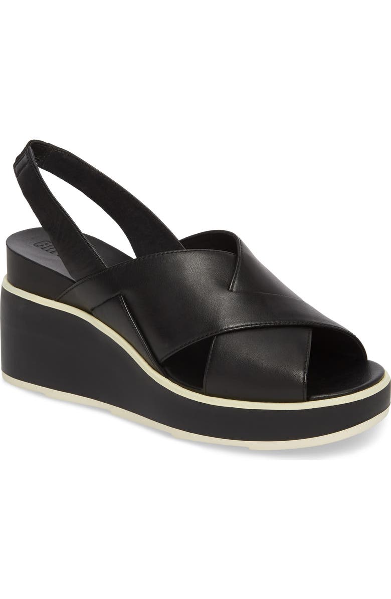 Camper Tropik Cross Strap Wedge Sandal, Main, color,