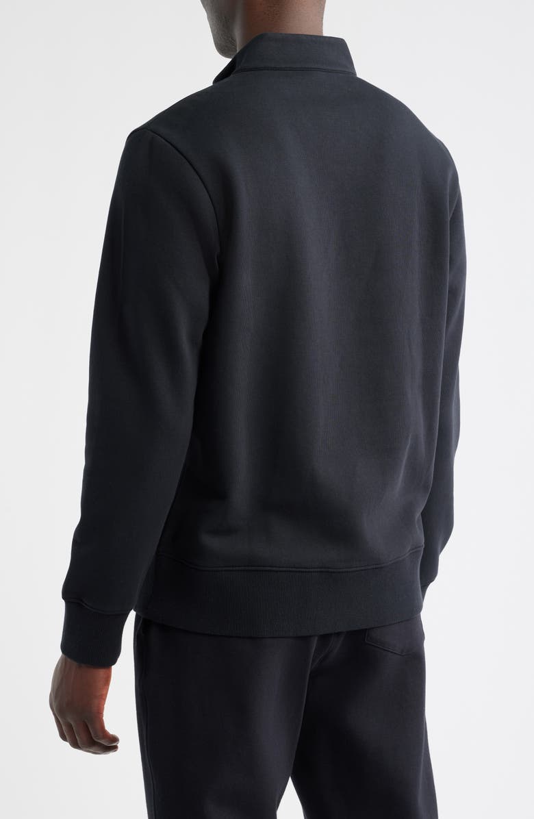 Zella Vital Fleece Quarter Zip Pullover, Alternate, color, Black Caviar
