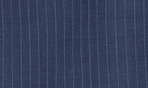 ENGLISH LAUNDRY ENGLISH LAUNDRY PINSTRIPE NAVY WOOL BLEND SUIT