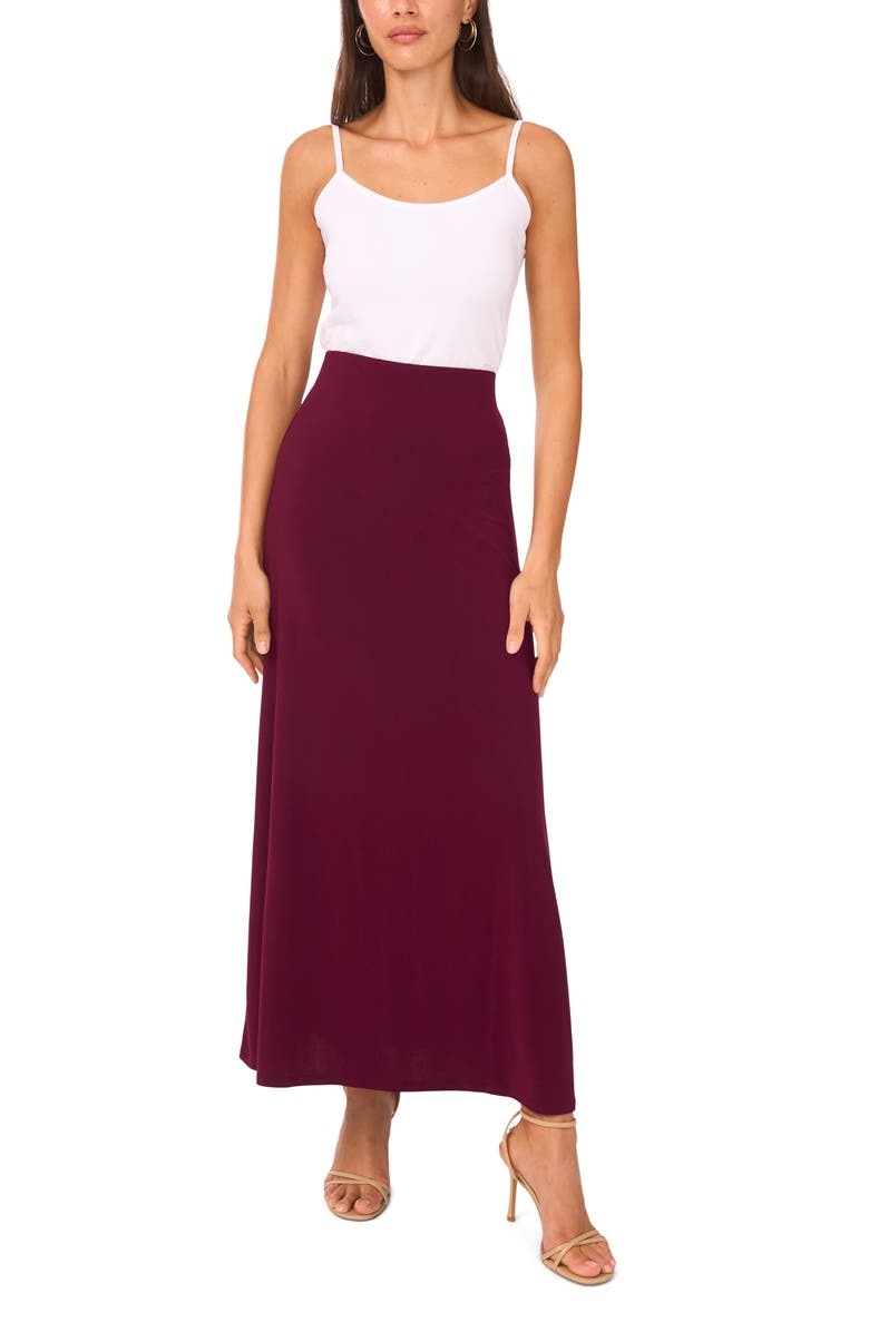 Vince Camuto A-Line Maxi Skirt, Alternate, color, Mulberry