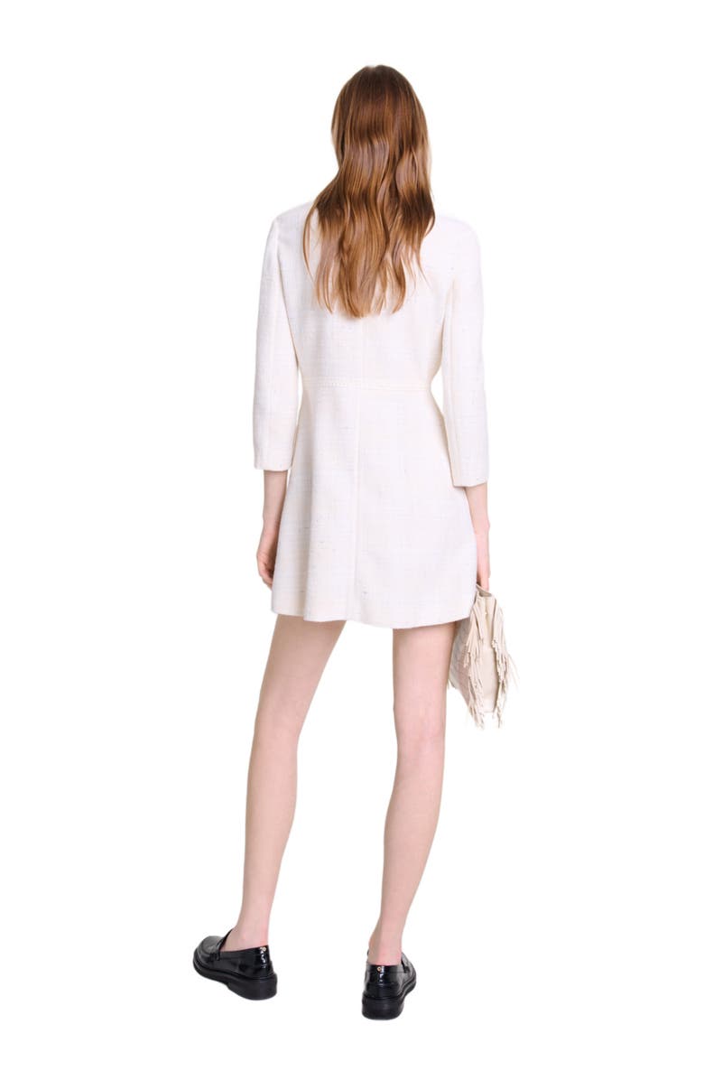 maje Short tweed dress, Alternate, color,