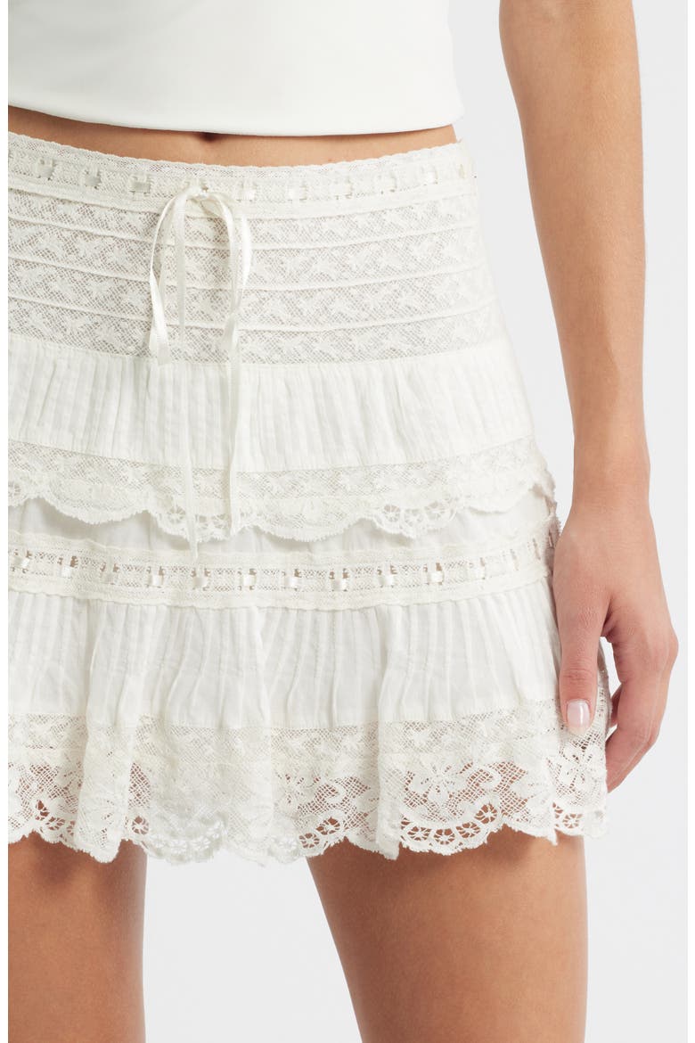 Delphie Lace Miniskirt, Alternate, color, OFF WHITE