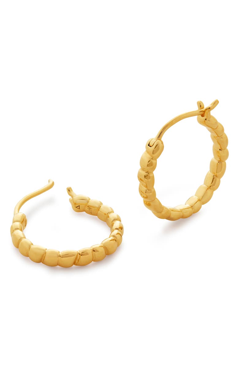Monica Vinader Nura Small Teardrop Huggie Hoop Earrings, Main, color, 