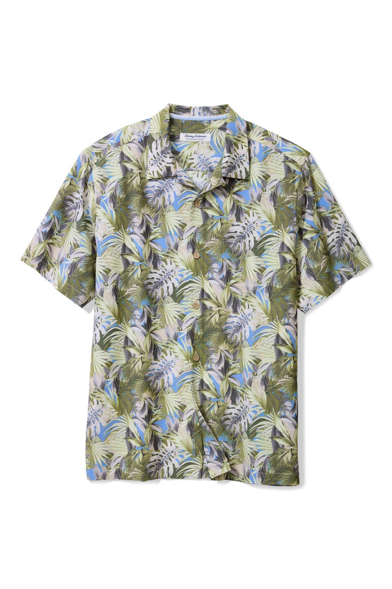 Coastal Ease Jungle Canopy IslandZone® Camp Shirt, Main, color, PALM GREEN