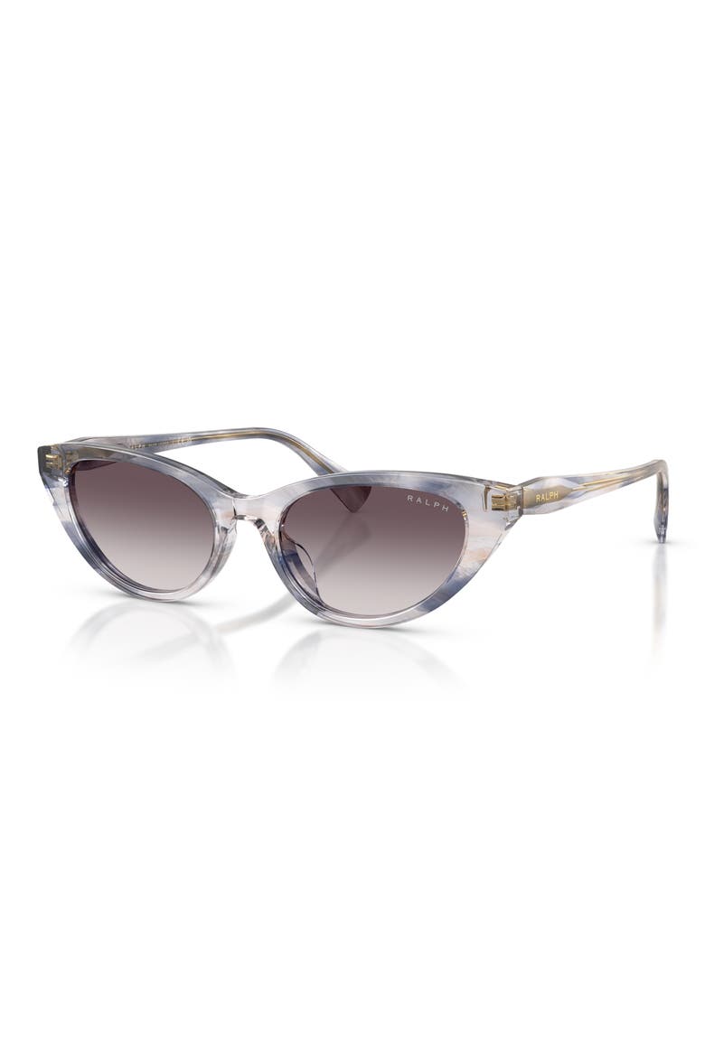 53mm Gradient Cat Eye Sunglasses, Alternate, color, STRIPED GREY / GREY GRADIENT