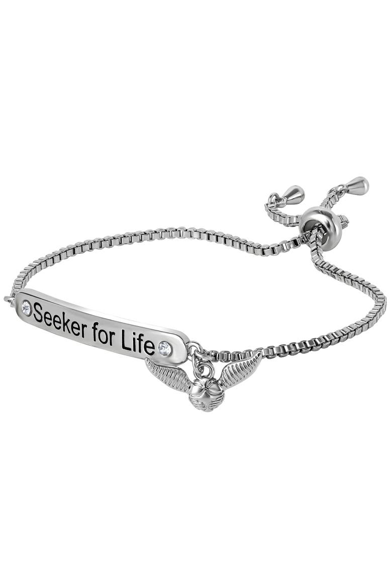 Golden Snitch Bracelet for Women Official License, Adjustable, Alternate, color, Metallic Silver