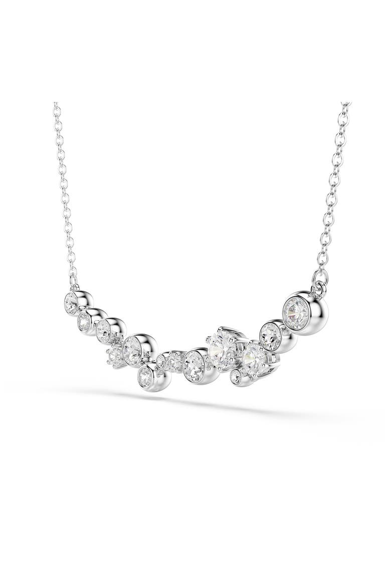 Constella Crystal Frontal Necklace, Alternate, color, RHODIUM/ CRYSTAL
