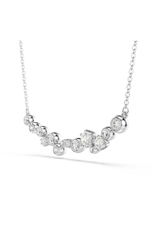 Swarovski Constella Crystal Frontal Necklace In Silver