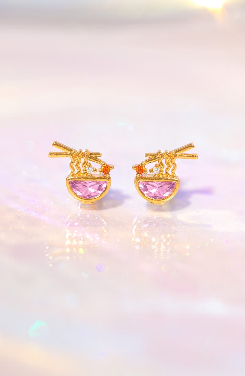 Girls Crew Ramen Stud Earrings, Alternate, color, Gold