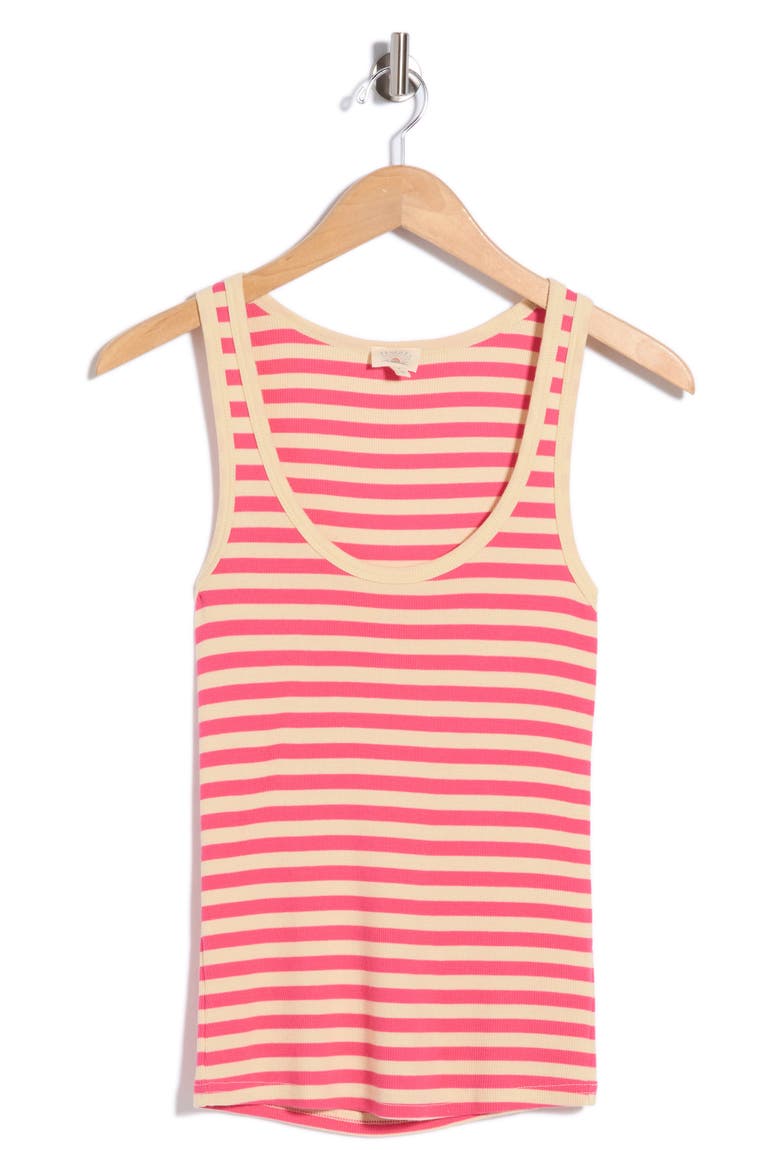 Featherweight Freestyle Stripe Rib Tank Top, Main, color, BEACH CLUB STRIPE