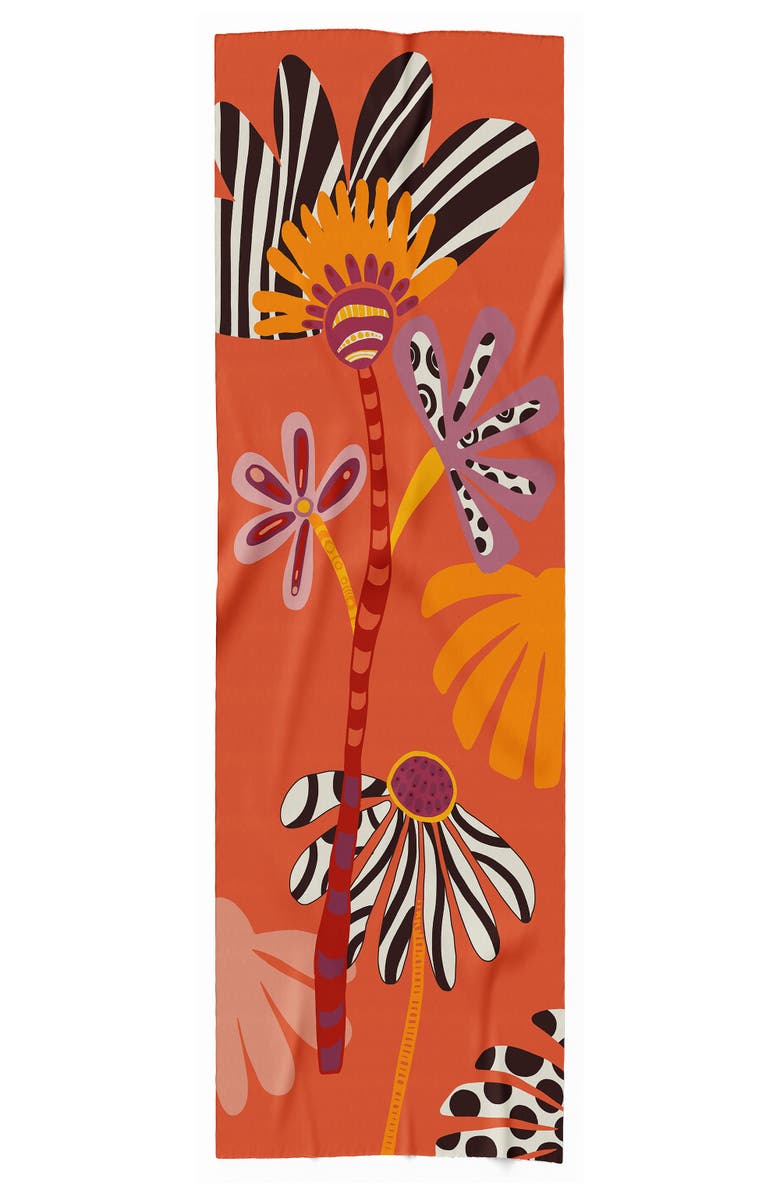 Elizabetta Monica - Cotton and Silk Scarf, Alternate, color, Tangerine