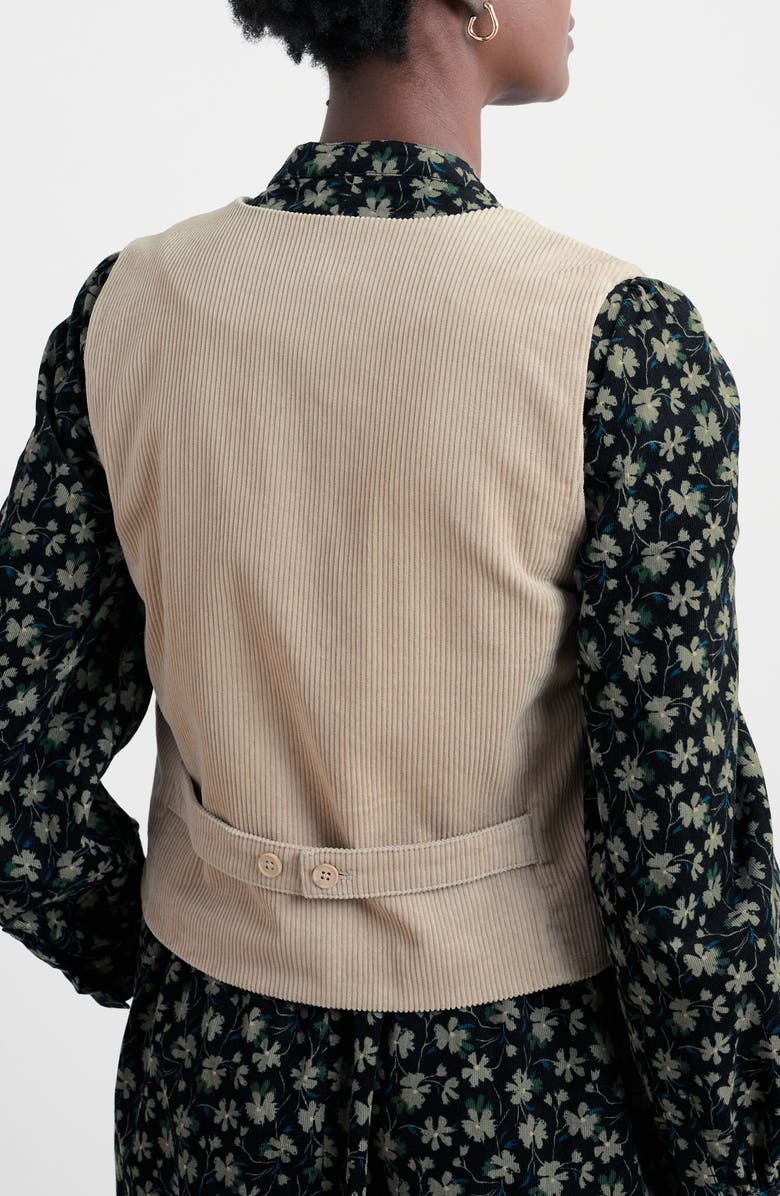 Seasalt Cornwall Pinpoint Organic Cotton Corduroy Vest, Alternate, color, Birch