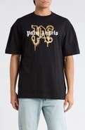 Palm Angels Logo Graphic Cotton T-Shirt