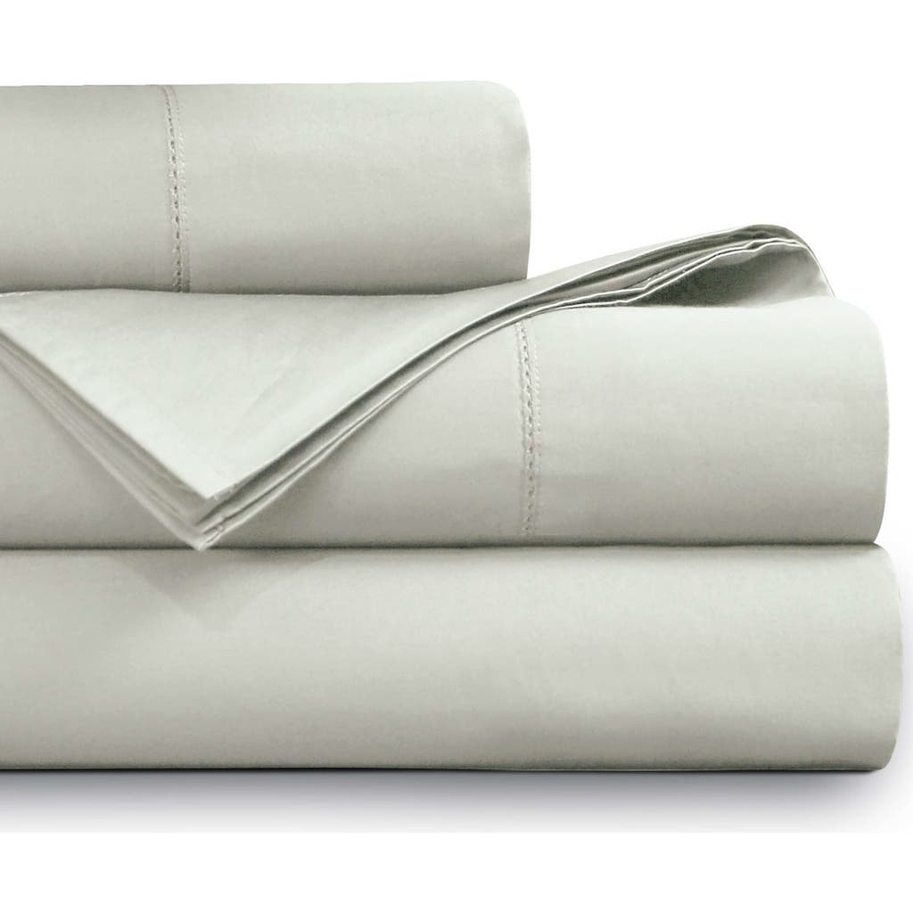 Azores Home Set Of 2 Cotton Sateen Pillowcases In Sand
