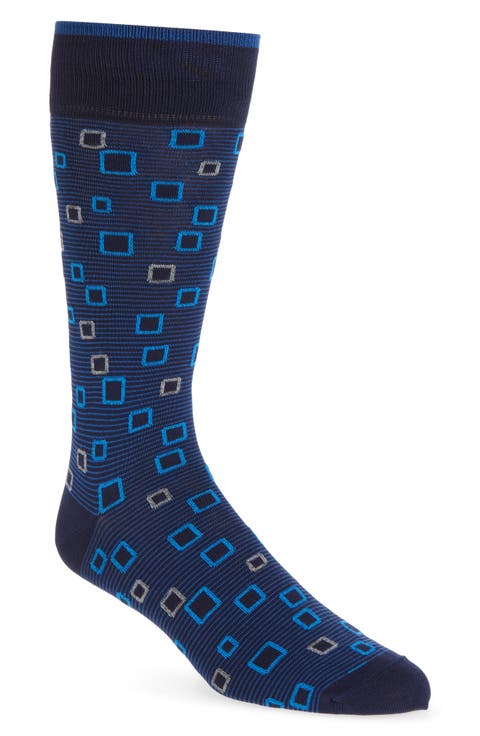 Mercerized Cotton Blend Dress Socks