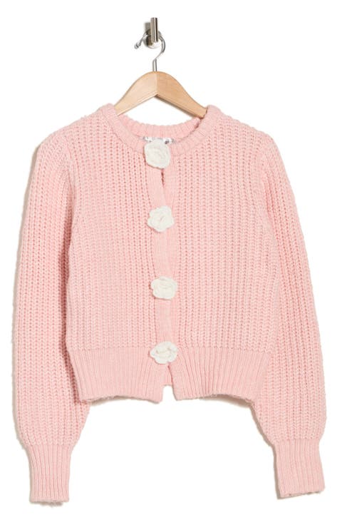 Flower Appliqué Cardigan