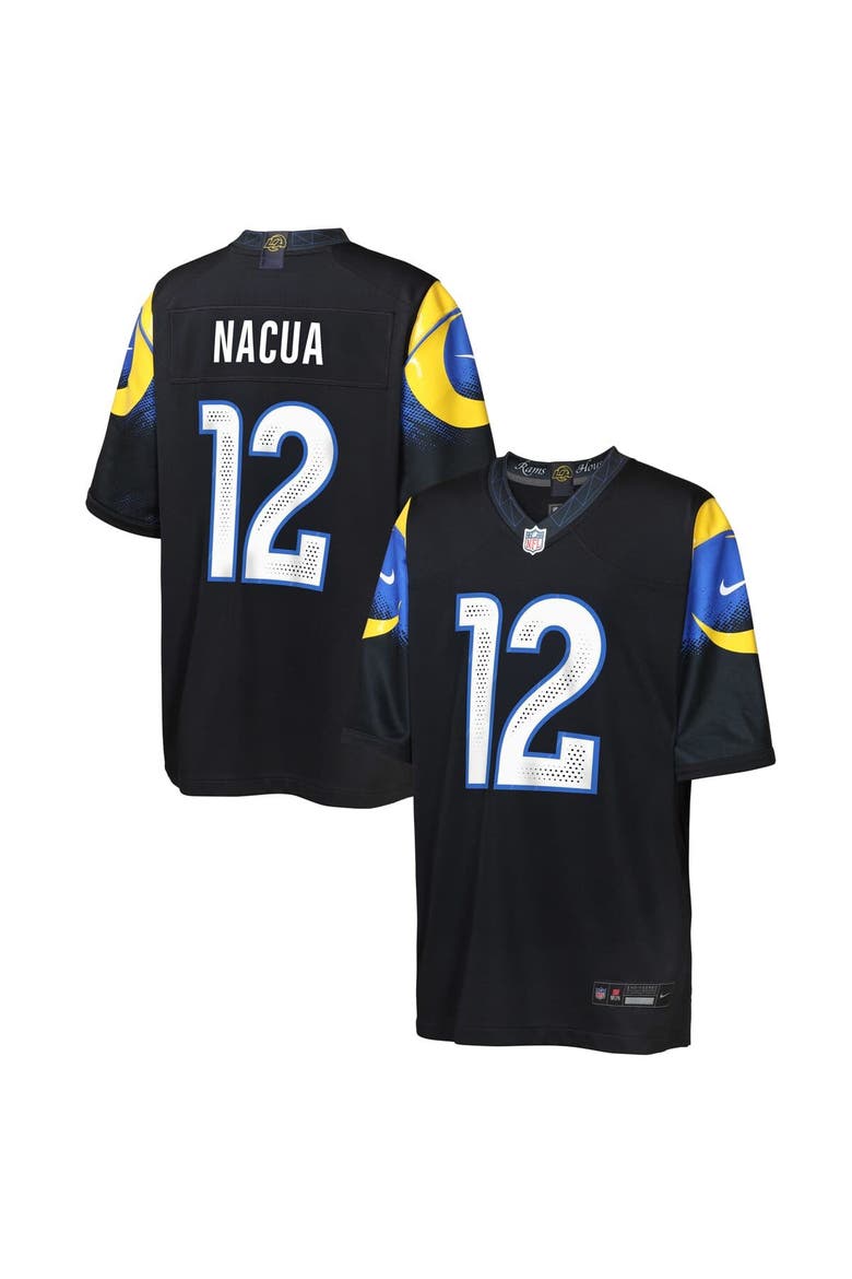 Youth Nike Puka Nacua Midnight Blue Los Angeles Rams 2025 Rivalries Collection Game Jersey, Main, color, Dark Blue