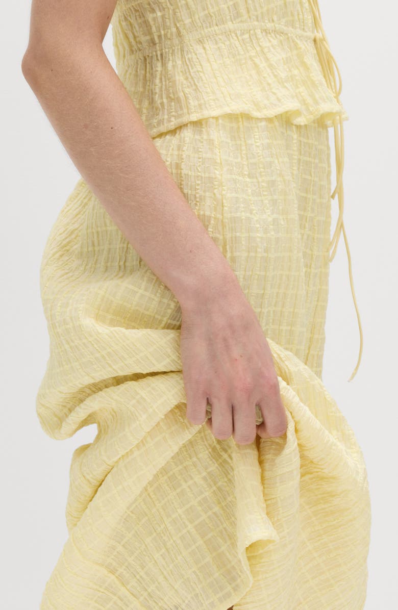 M&S Textured Tie Waist Dress, Alternate, color, Yellow