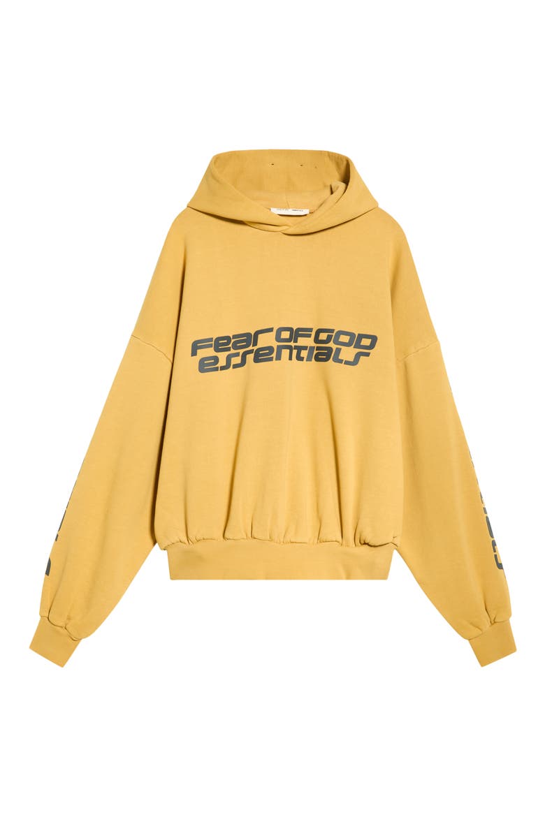 Cotton Relaxed Crop Hoodie, Alternate, color, CANYON