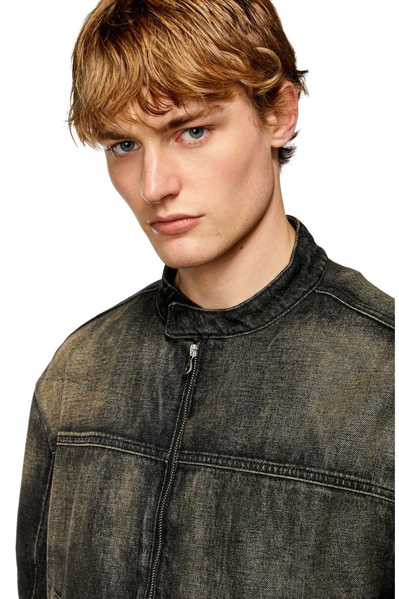Marge Denim Jacket, Alternate, color, BLACK
