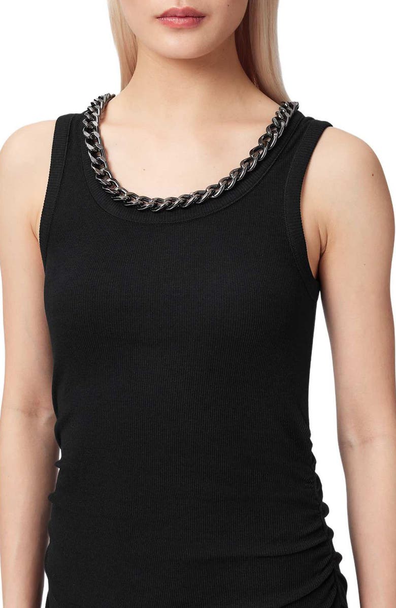 AllSaints Lucy Sleeveless Body-Con Dress, Alternate, color, Black