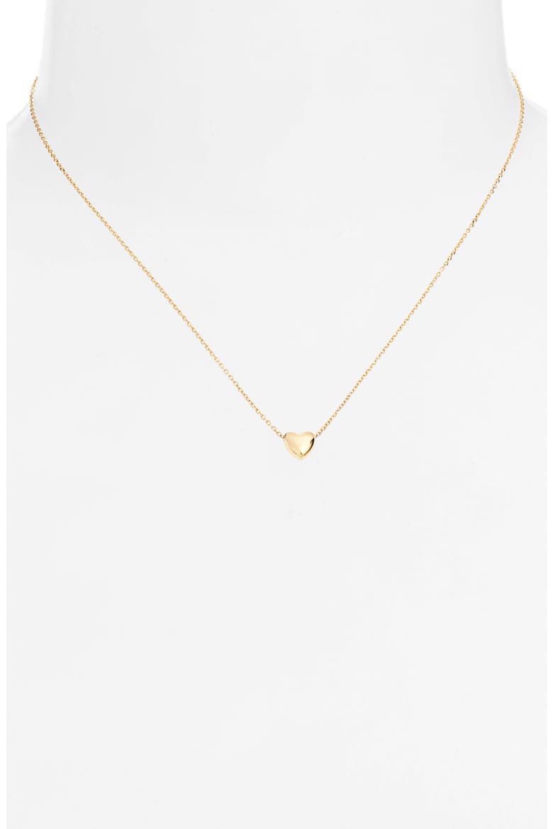 14K Gold Heart Pendant Necklace, Alternate, color, 14K YELLOW GOLD
